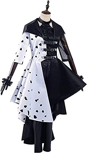 Amazon | Lexx_cosクルエラ コスプレ コスチューム 黑白魔女 クルエラ